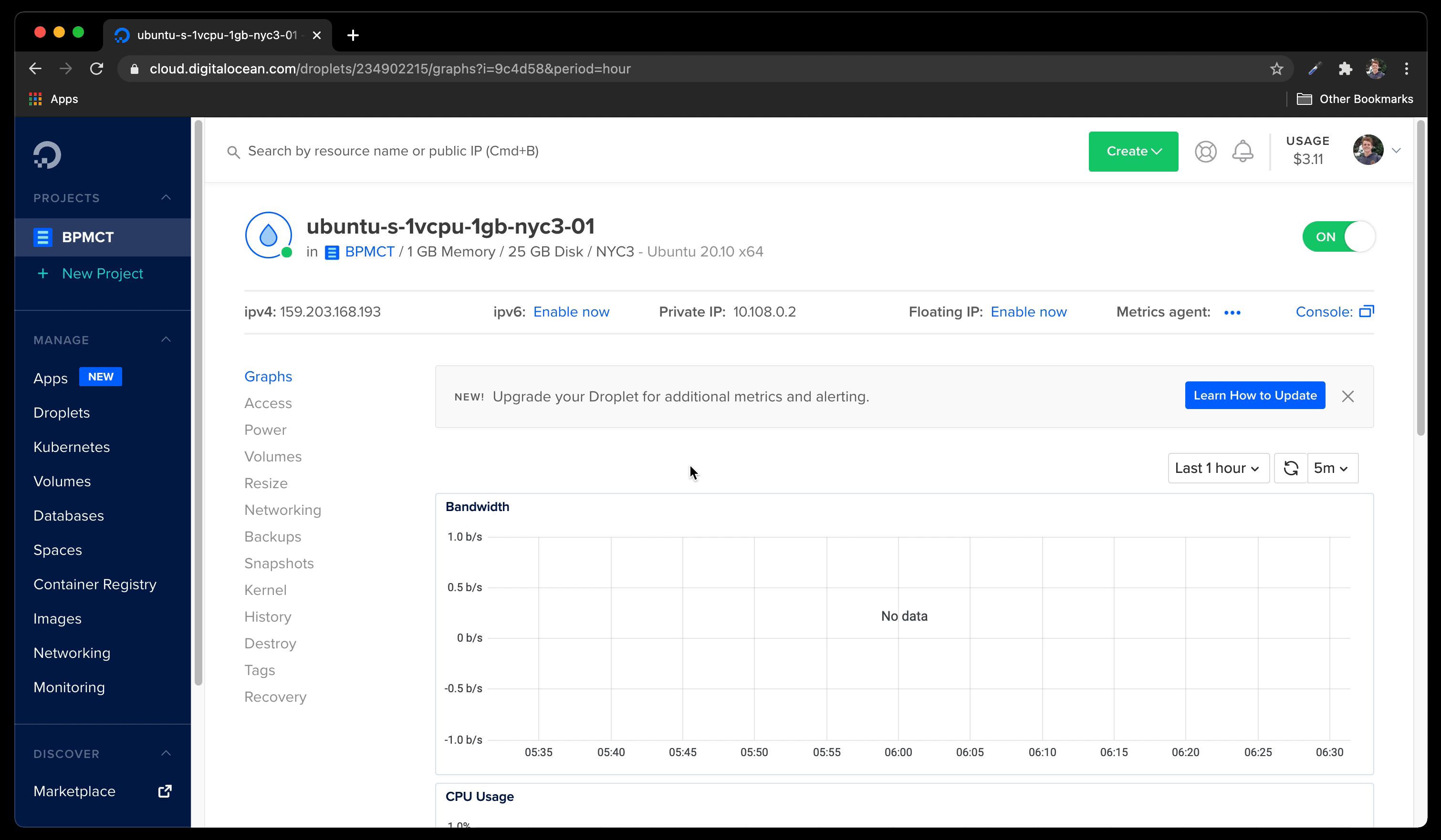 DigitalOcean launch code-server