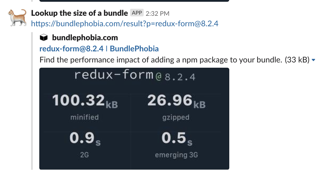 a sample image of the chat message